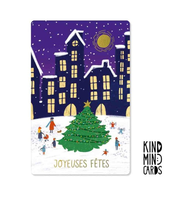 Carte postale - Joyeuses fetes christmas night - XKM0152FR