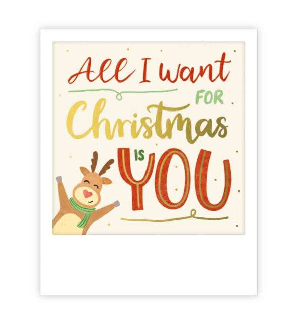 Mini carte postale - all i want for christmas is you - XMP0265EN