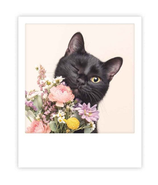 Carte postale - Winking Cat Flowers - ZG1695