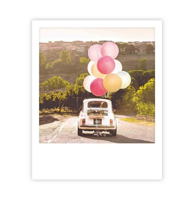Carte postale - just married car balloons - ZG1717EN