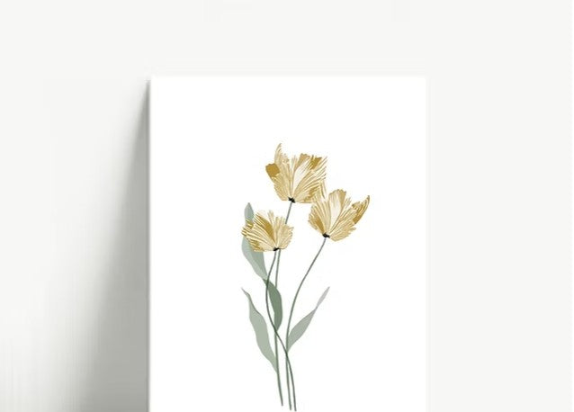 Mini carte - Tulipe jaune