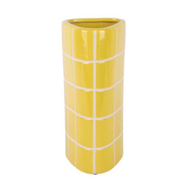 Vase - Retro Tiles - Citrine Yellow