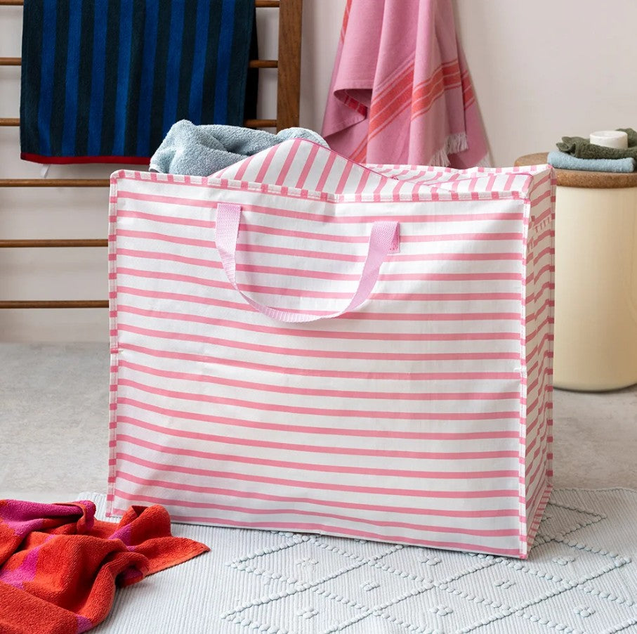 Sac de rangement Jumbo - Rayures Roses