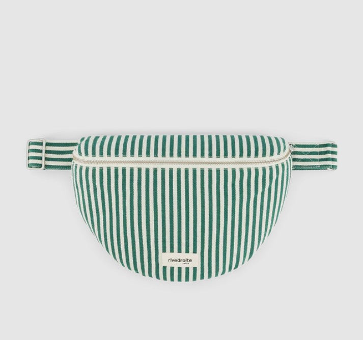 Custine XL - Le sac Banane XL - Rayé vert et blanc - printemps 2026