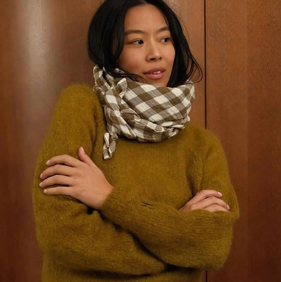 Foulard Bianca - Vichy - Nutria