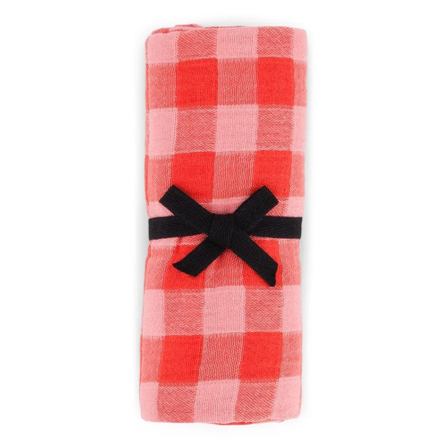 Foulard Bianca - Vichy - Rose/rouge