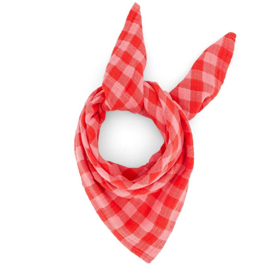 Foulard Bianca - Vichy - Rose/rouge