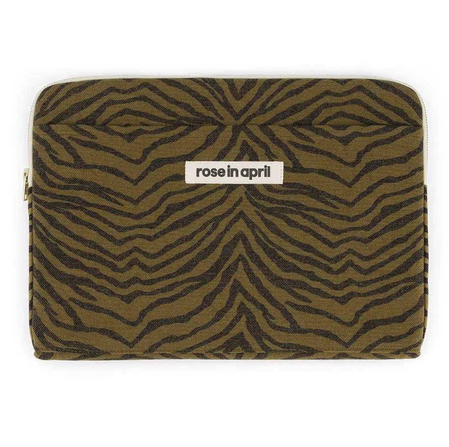 Pochette d'ordinateur Octave 13"/14" - Zèbre - Olive