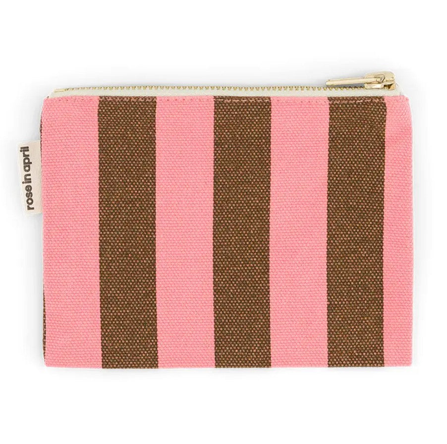 Porte-monnaie Marie rayures - Funky pink/olive