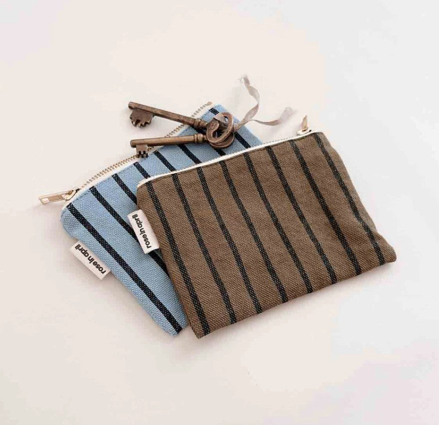 Porte-monnaie Marie rayures tennis - Olive