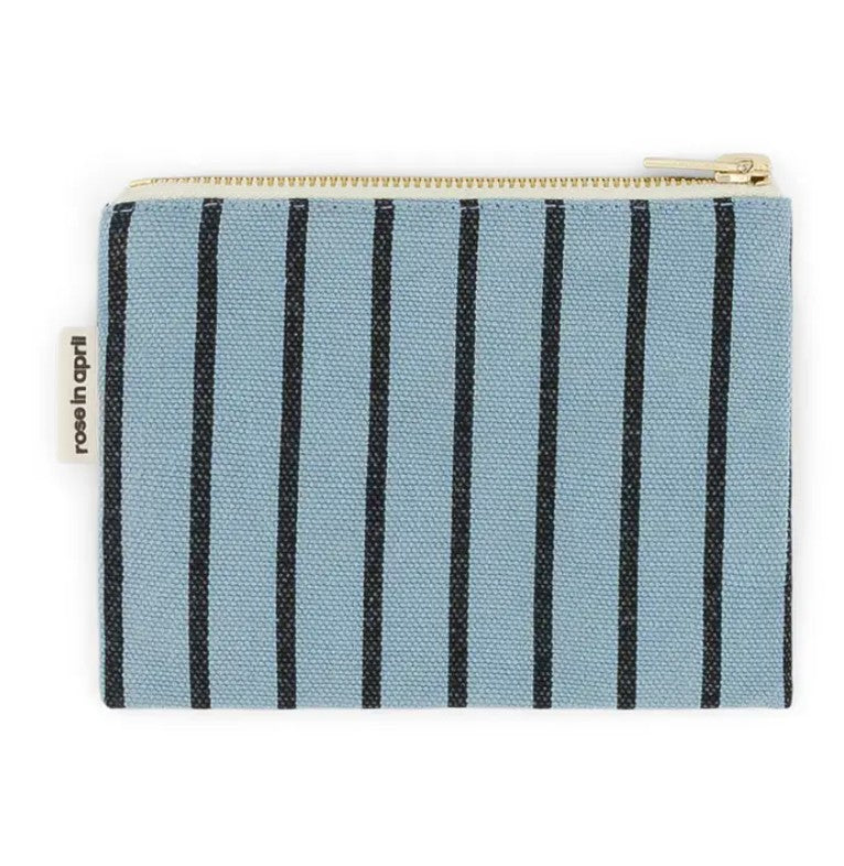Porte-monnaie Marie rayures tennis - sky blue
