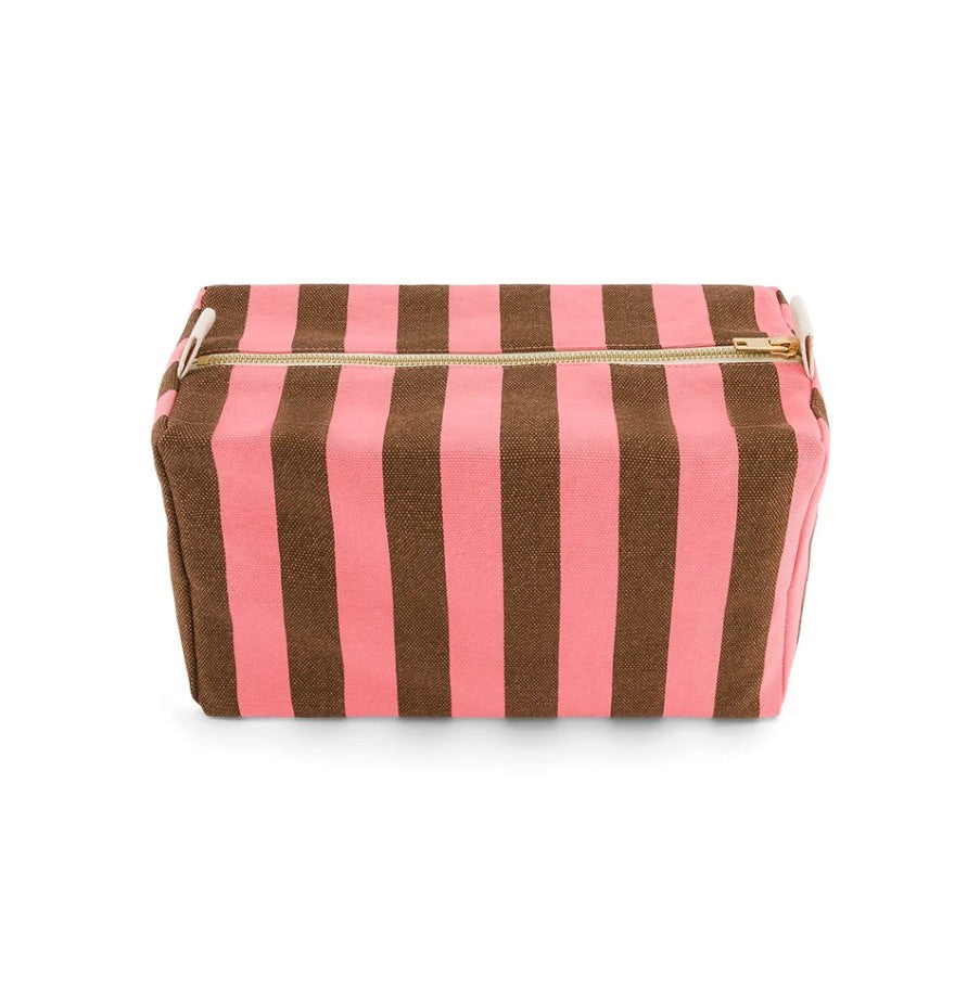 Trousse de toilette Vic - Rayures - Funky pink/olive