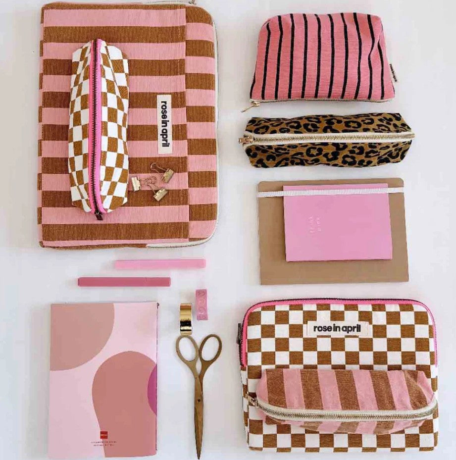 Trousse Gaston - Damier - Caramel
