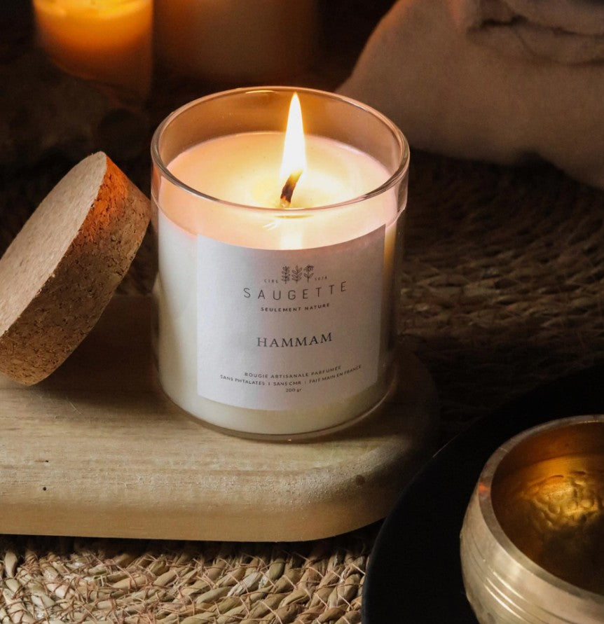 Bougie artisanale à la cire de soja naturelle - Small - Hammam