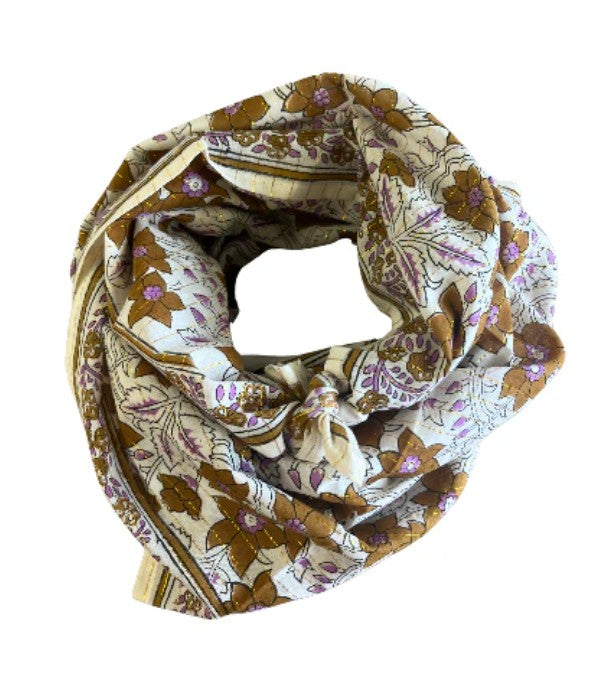 Foulard Camel en Lurex
