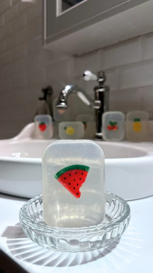 Savon / pince à cheveux - Fruits - Pastèque