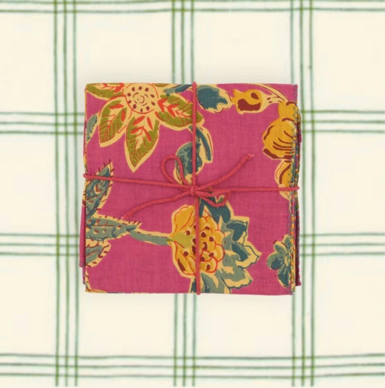 Serviette de table en tissu - Liseron - Carmine