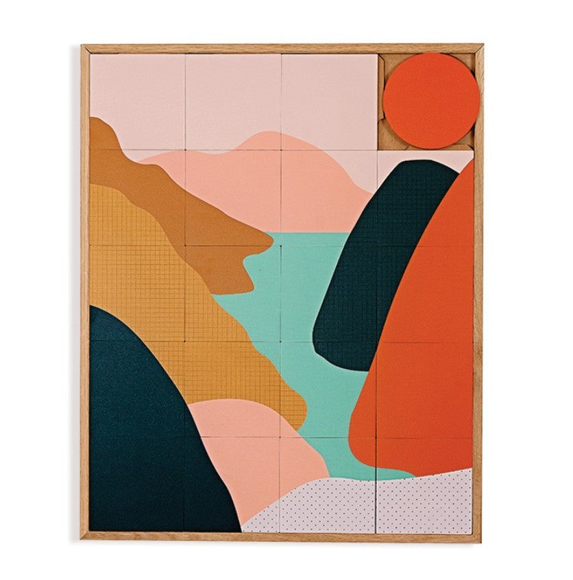 Tableau Décoratif Mural Artistique en Bois - Relief