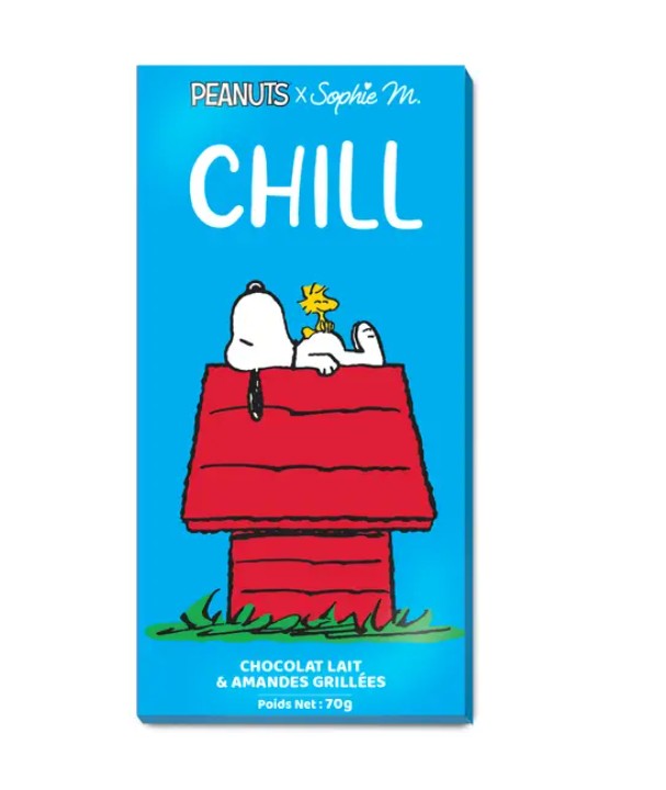 Snoopy Tablette MERCI chocolat Lait Caramel salé