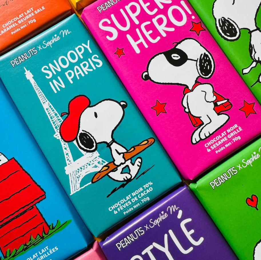 Snoopy Tablette STYLE chocolat Noir Poivre Rose