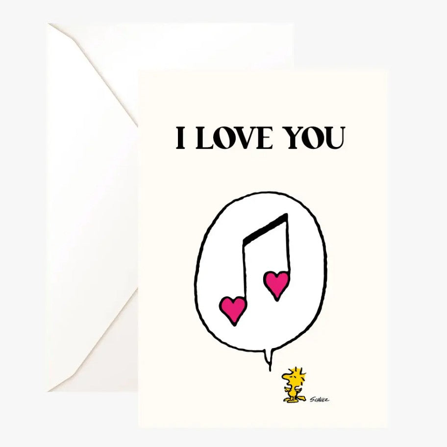 Carte double avec enveloppe - Snoopy - I Love You