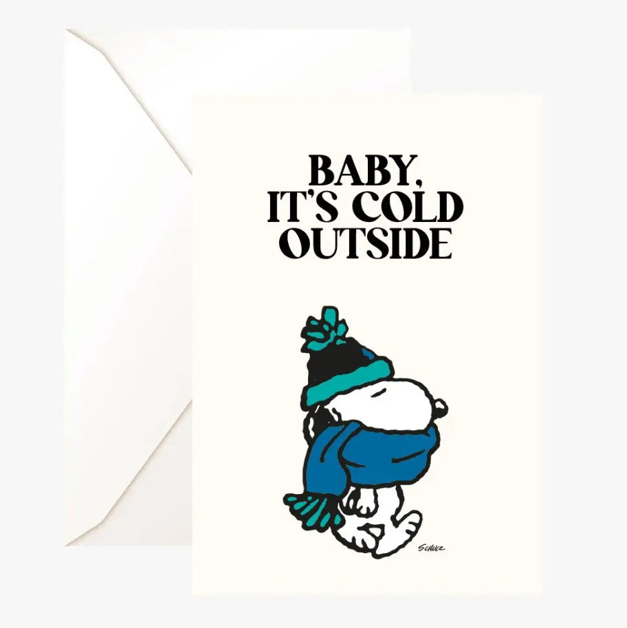 Carte double avec enveloppe - Snoopy - It's Cold Outside
