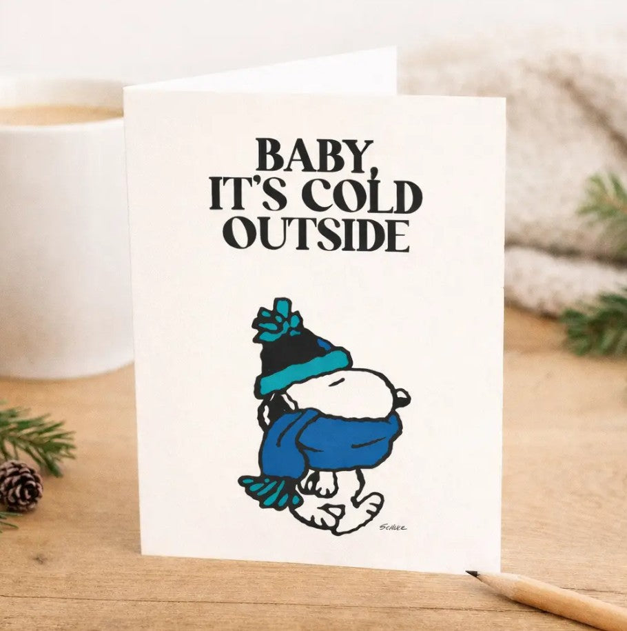 Carte double avec enveloppe - Snoopy - It's Cold Outside