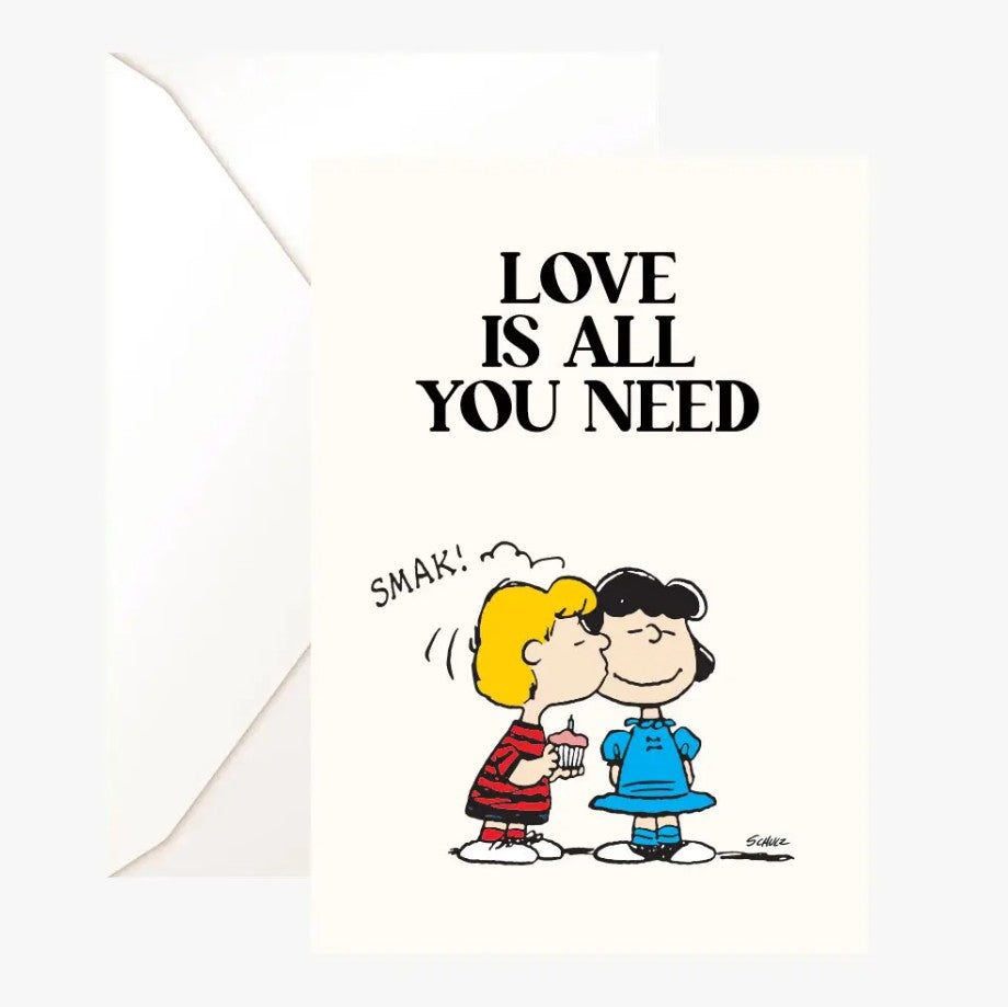 Carte double avec enveloppe - Snoopy - Love is all Need
