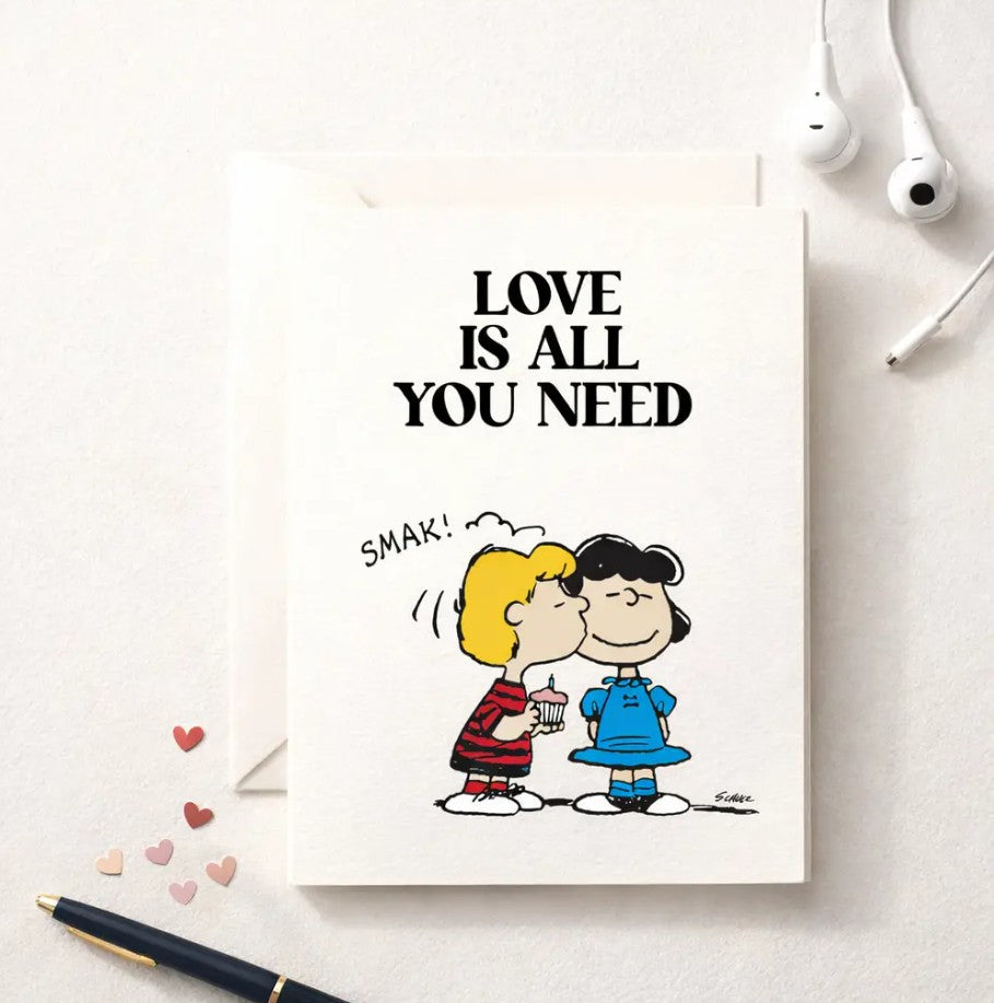 Carte double avec enveloppe - Snoopy - Love is all Need