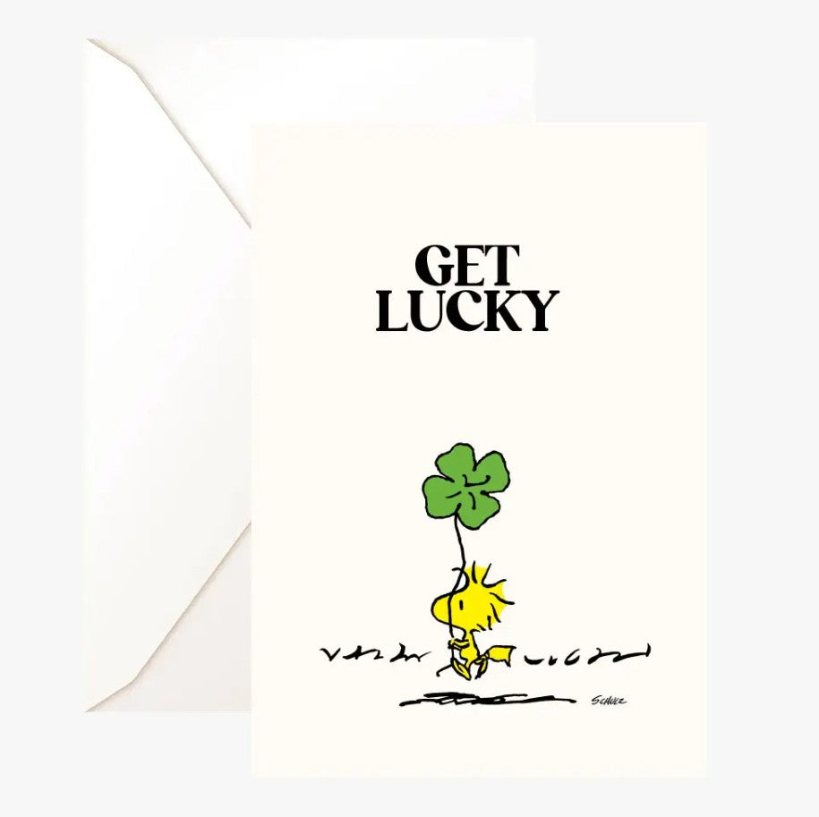 Carte double avec enveloppe - Snoopy - Get Lucky