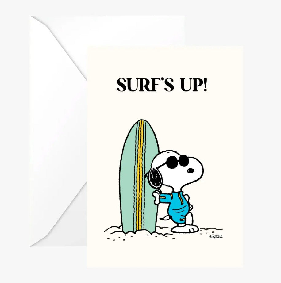 Carte double avec enveloppe - Snoopy - Surf's up