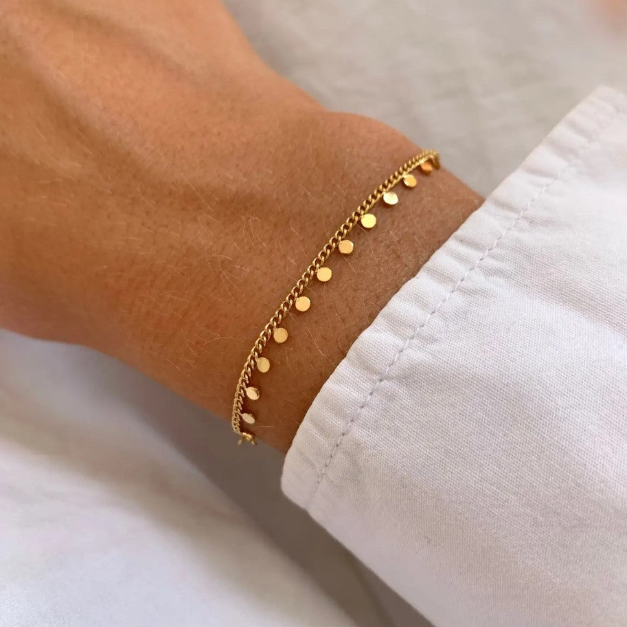 Bracelet acier inoxydable chaine fine ronds