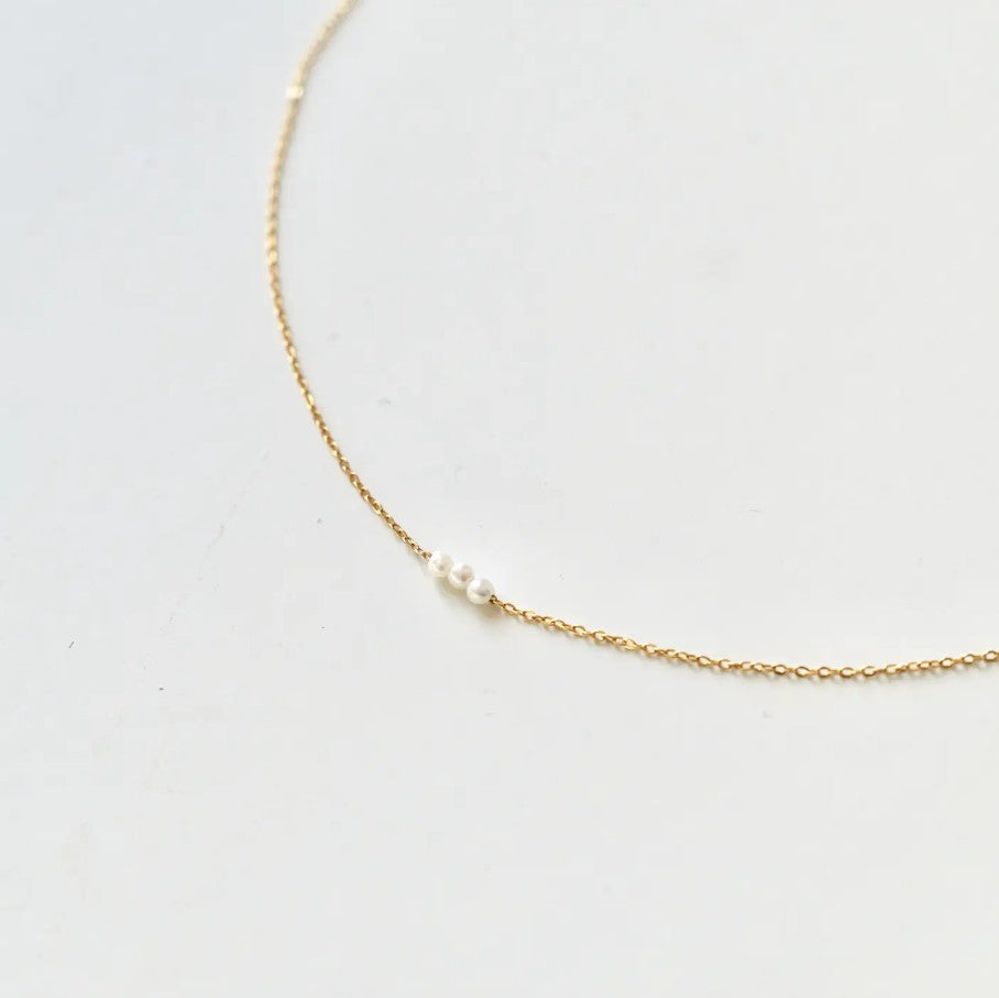 Collier ras de cou en acier inoxydable - Nacre
