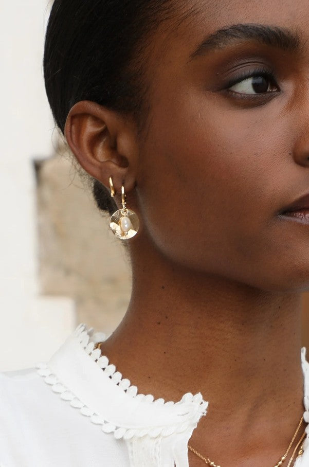 Boucle d'oreille à la pièce - Mini créole - Twist