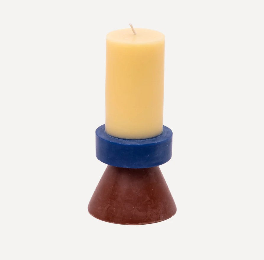 Bougie Stack haute banane/marine/choco