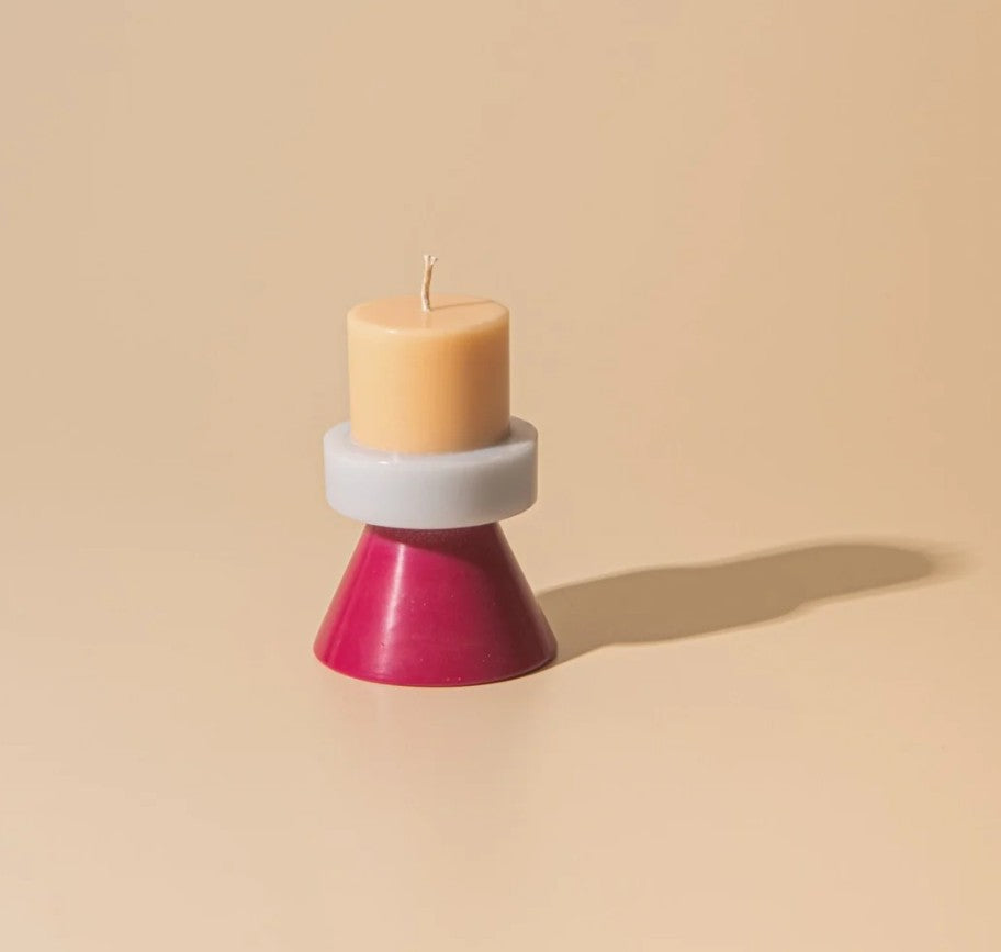 Bougie Stack mini pêche/lilas/rubis