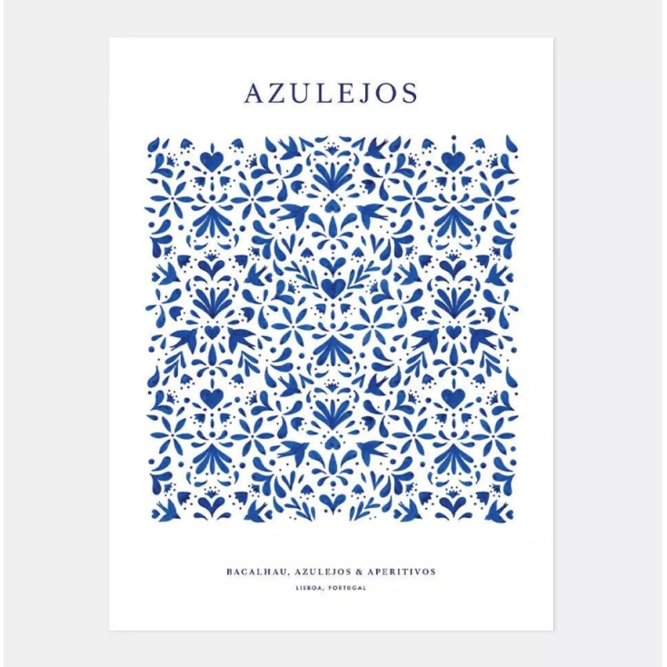 Affiche décorative - Medium - Azulejos - 30x40 cm
