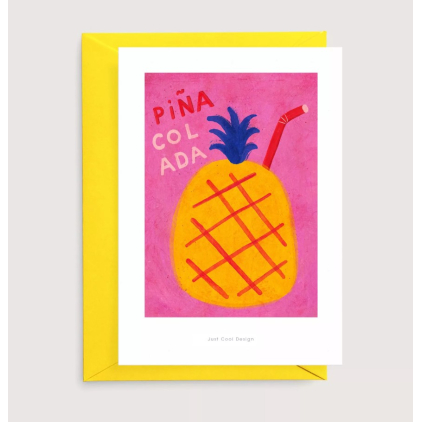 Carte postale avec enveloppe - Pina Colada
