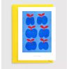 Carte postale avec enveloppe - Pommes Bleues