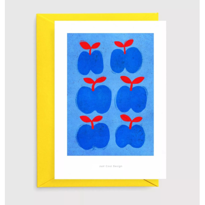 Carte postale avec enveloppe - Pommes Bleues