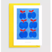 Carte postale avec enveloppe - Pommes Bleues