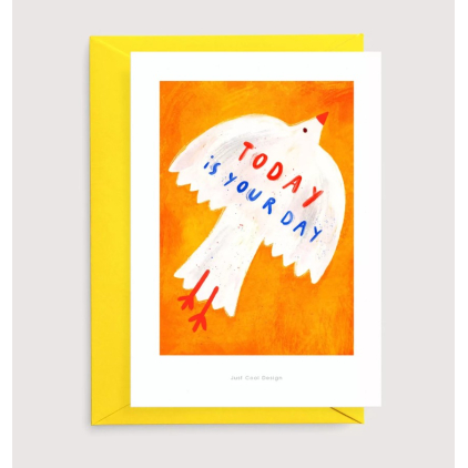 Carte postale avec enveloppe - Oiseau volant