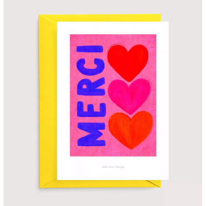 Carte postale avec enveloppe - Merci