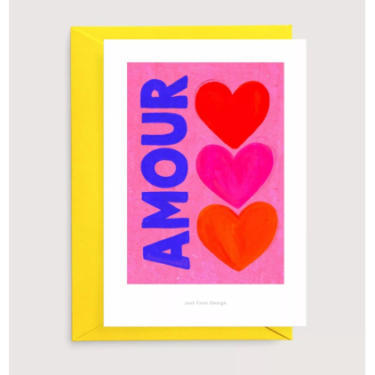 Carte postale avec enveloppe - Amour