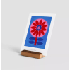 Carte postale avec enveloppe - Fleur Retro