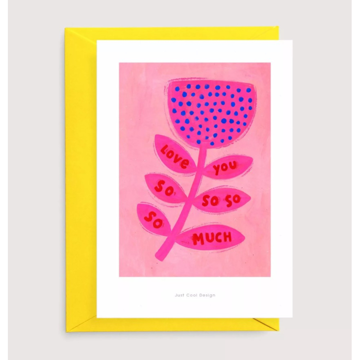 Carte postale avec enveloppe - I love you so much