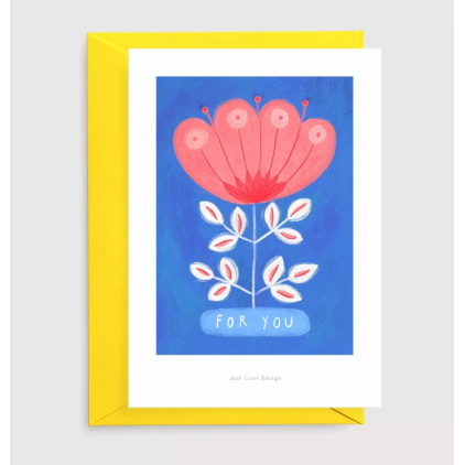 Carte postale avec enveloppe - Flower For You