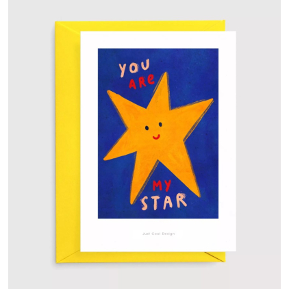Carte postale avec enveloppe - You are my star