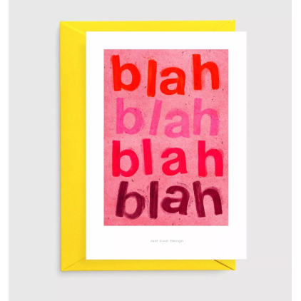 Carte postale avec enveloppe - Blah blah blah