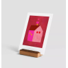 Carte postale avec enveloppe - House with hearts